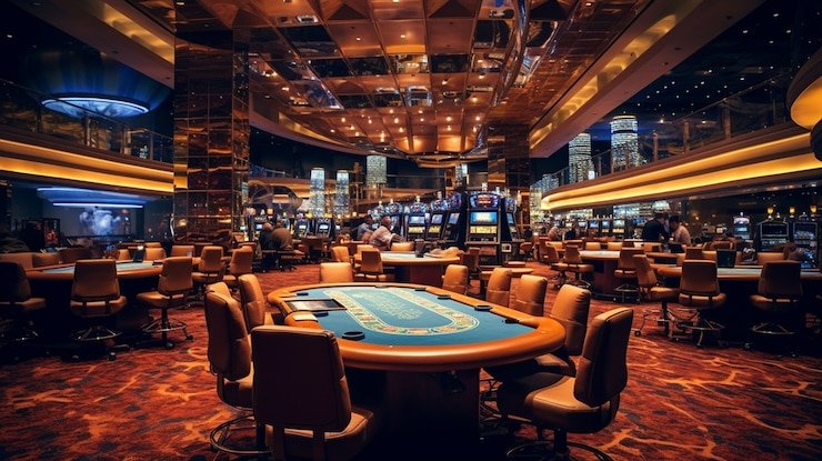 Casino-style slot and table games section on 7836